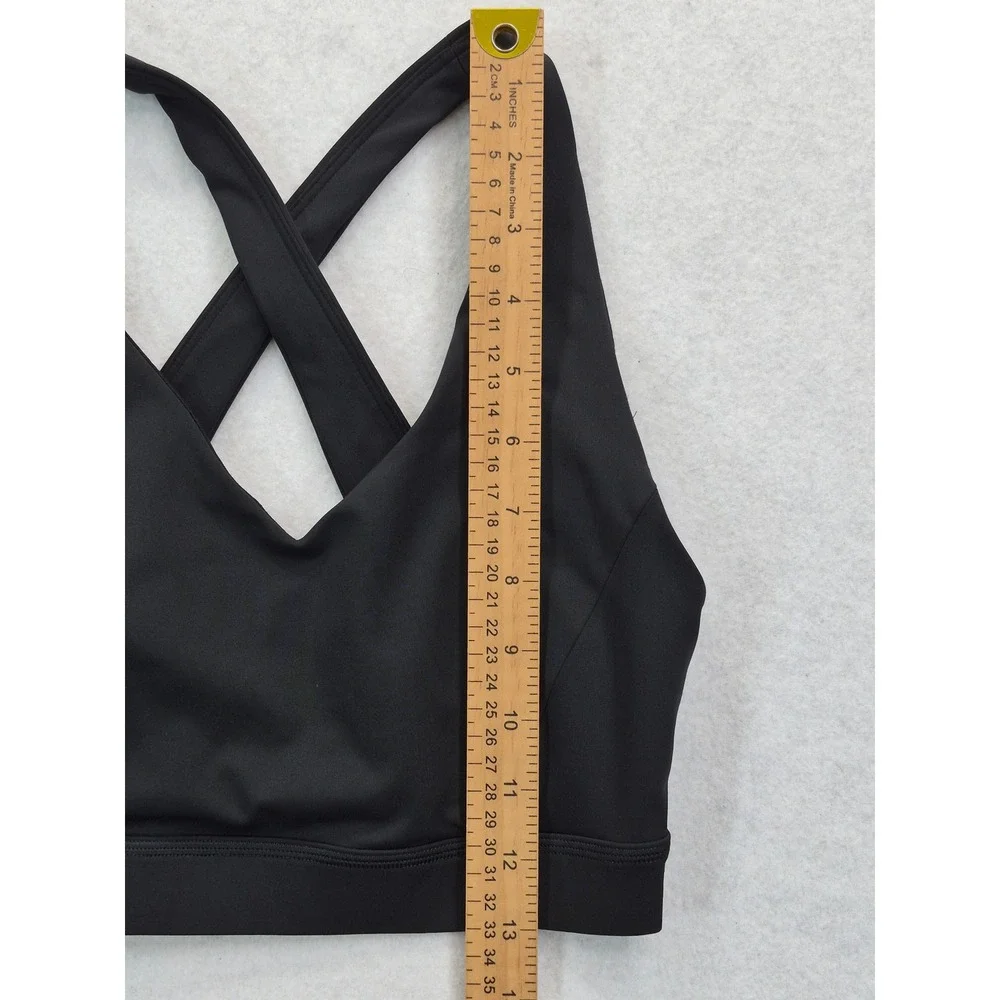 Lululemon Pushing Limits Sports Bra Women's Size 4 Black Strappy